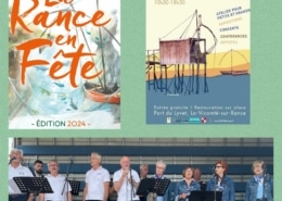 Groupe de chants de marins "Les Cap'Horniers de la Rance" lors de la fête des carrelets à la Vicomté sur Rance en juillet 2024